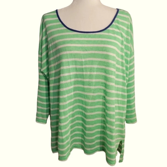 𝅺TALBOTS 100% Linen Elevated Tee, NEW - Picture 1 of 7
